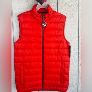 Swiss Tech Performance Gear Corsair Orange Wind& Water Resistant Puffer Vest, S